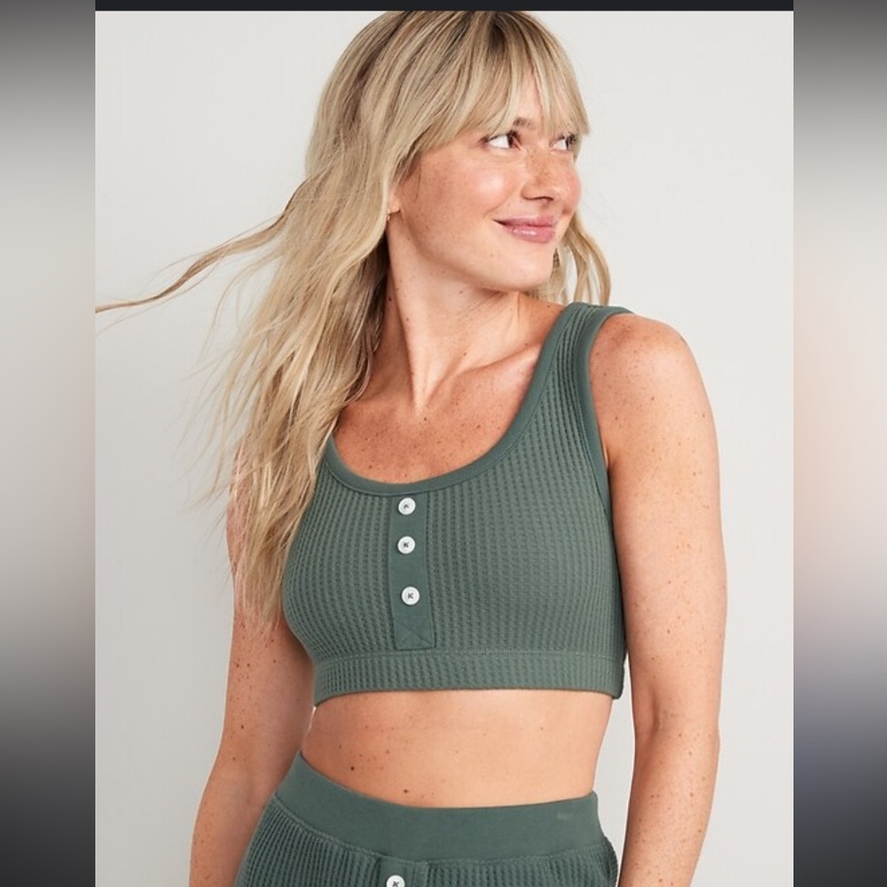Old Navy Waffle-Knit Pajama Cami Bralette Top